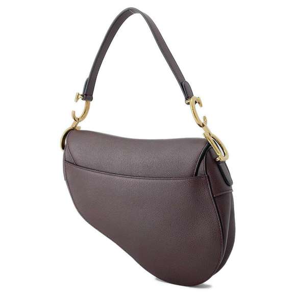 Dior Bordeaux Saddle Bag Christian - Picture 1 of 14